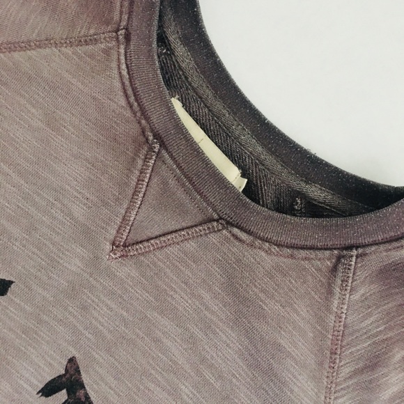 Lilac Gray Face Sweatshirt- ANTHROPOLOGIE sz S - Picture 8 of 11